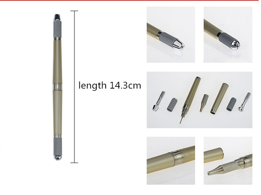 Aluminum Microblading Manual Pen Multi Heads Easy Coloring Weight 20g