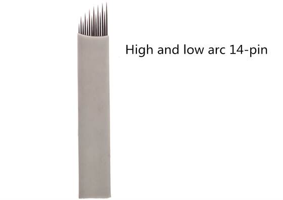 High Low Arc Permanent Makeup Needles , Disposable Microblading Needles