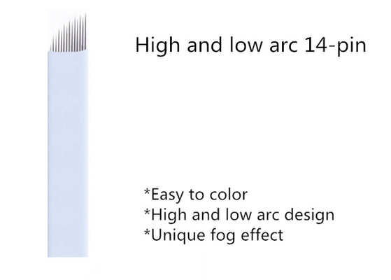 High Low Arc Permanent Makeup Needles , Disposable Microblading Needles